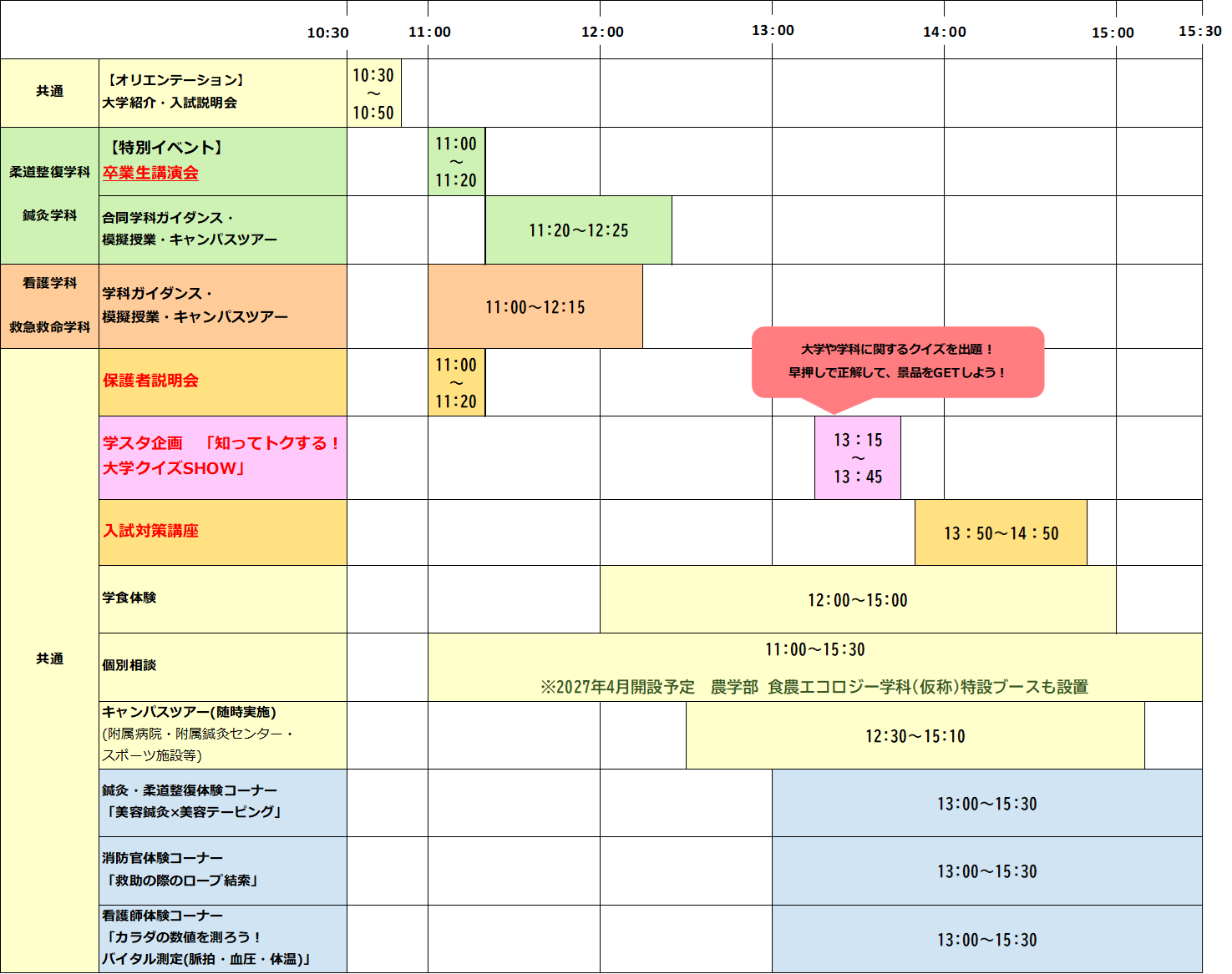 TIME TABLE