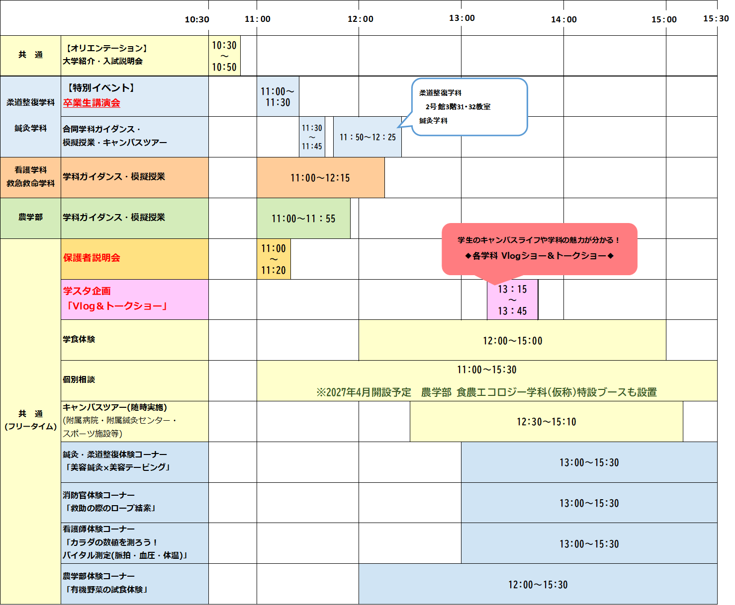 TIME TABLE