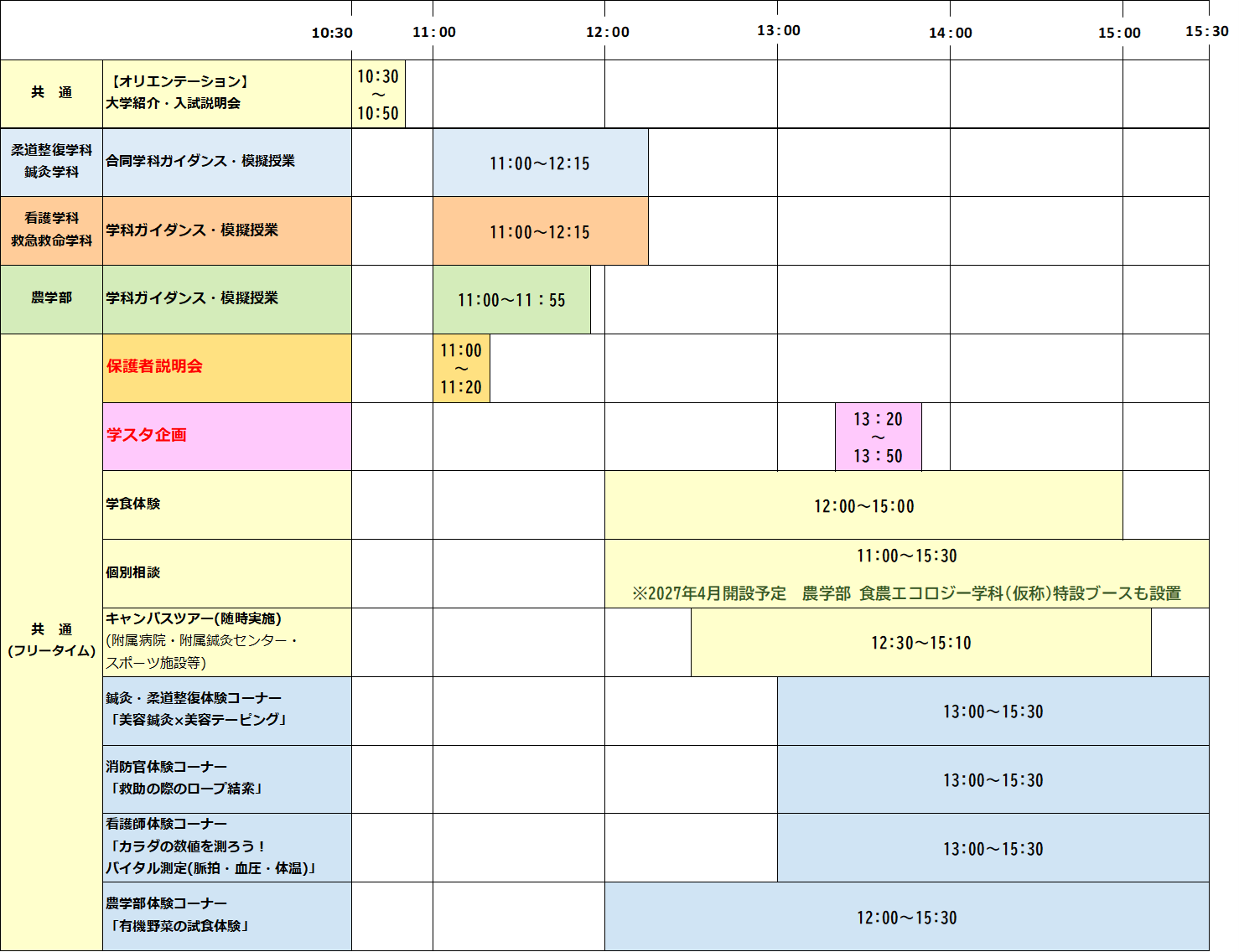 TIME TABLE