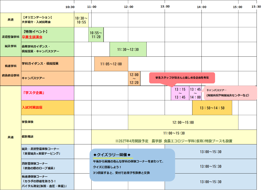 TIME TABLE